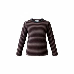 🎃 3 for $30 Johnnie B Kids Navy and Orange Striped Crewneck Waffle Tee - 11-12Y